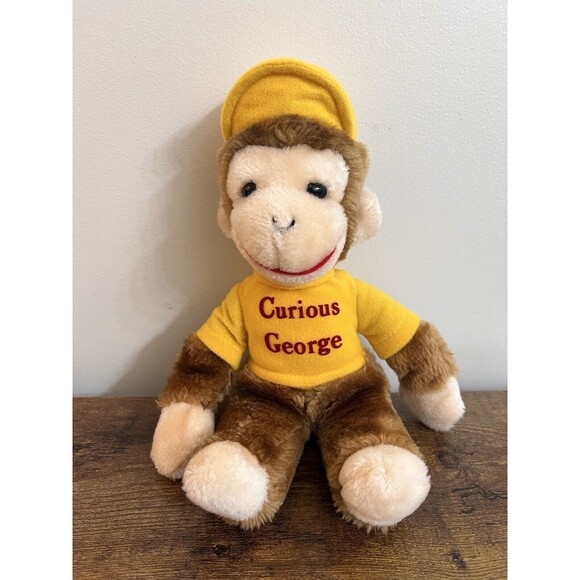 Curious George 1984 Vtg Eden Stuffed Animal Plush Monkey Plushie Banana Doll - Picture 9 of 14